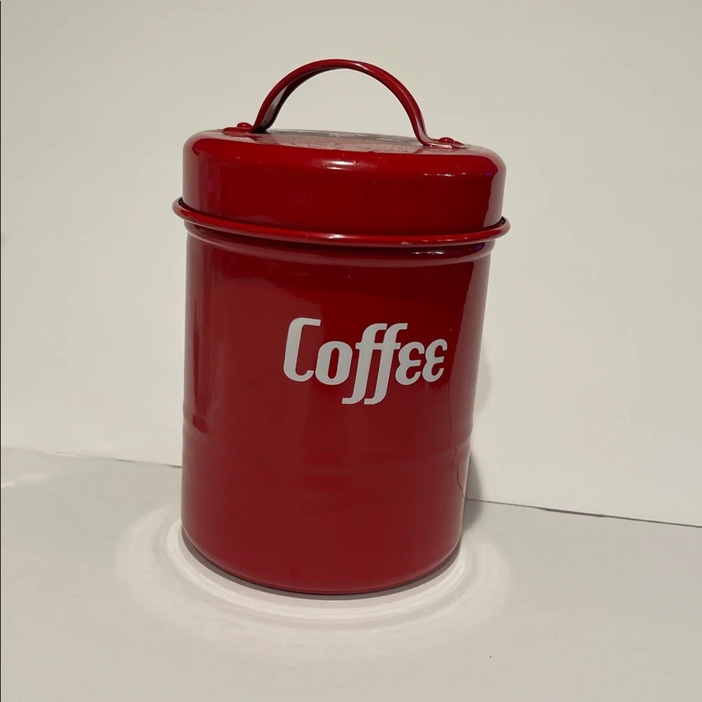 Coffee NEW gift set bundle coffee red canister money bank coffee manual grinder